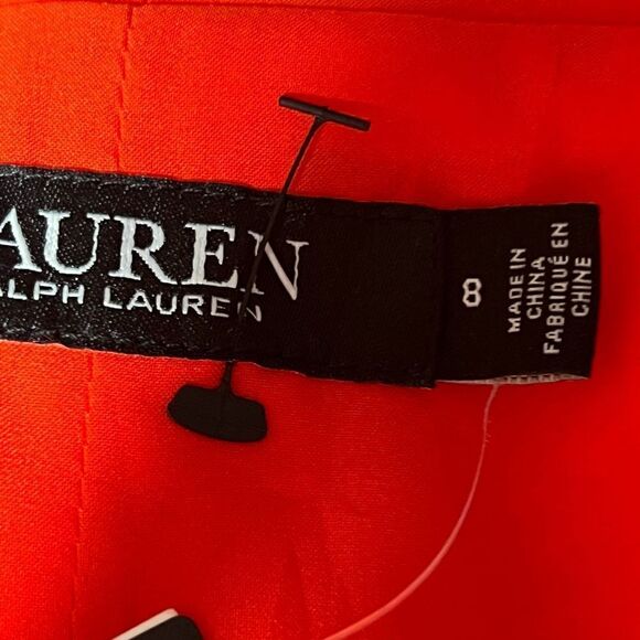 Ralph Lauren Black Label Vibrant Red Wrap Midi Dress - Picture 8 of 9
